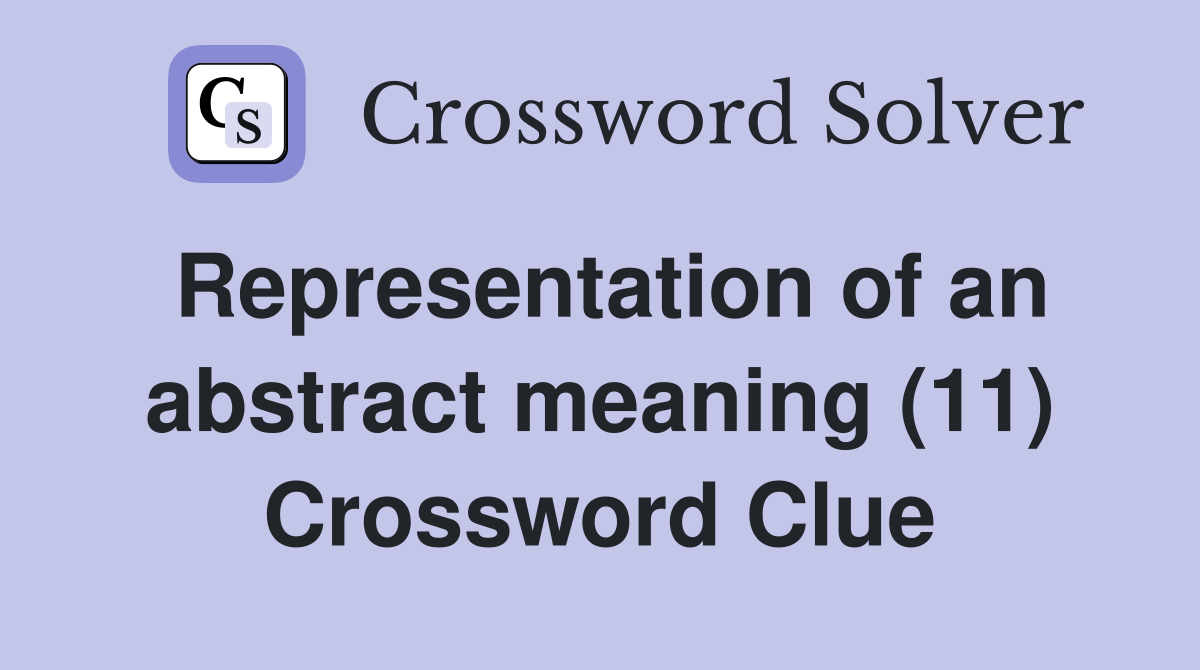 a visual representation of an object crossword clue